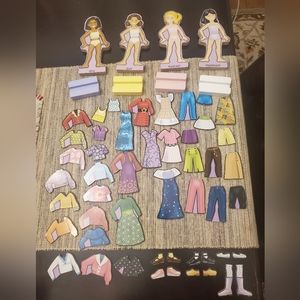 Melissa And Doug Best Friends Forever Wooden Dress Up Dolls Magnetic Clothes